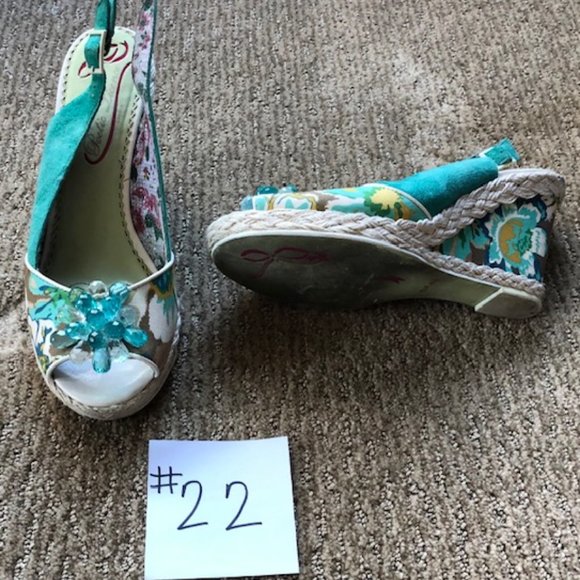 Colorful Beaded Wedge Heels - Picture 2 of 4
